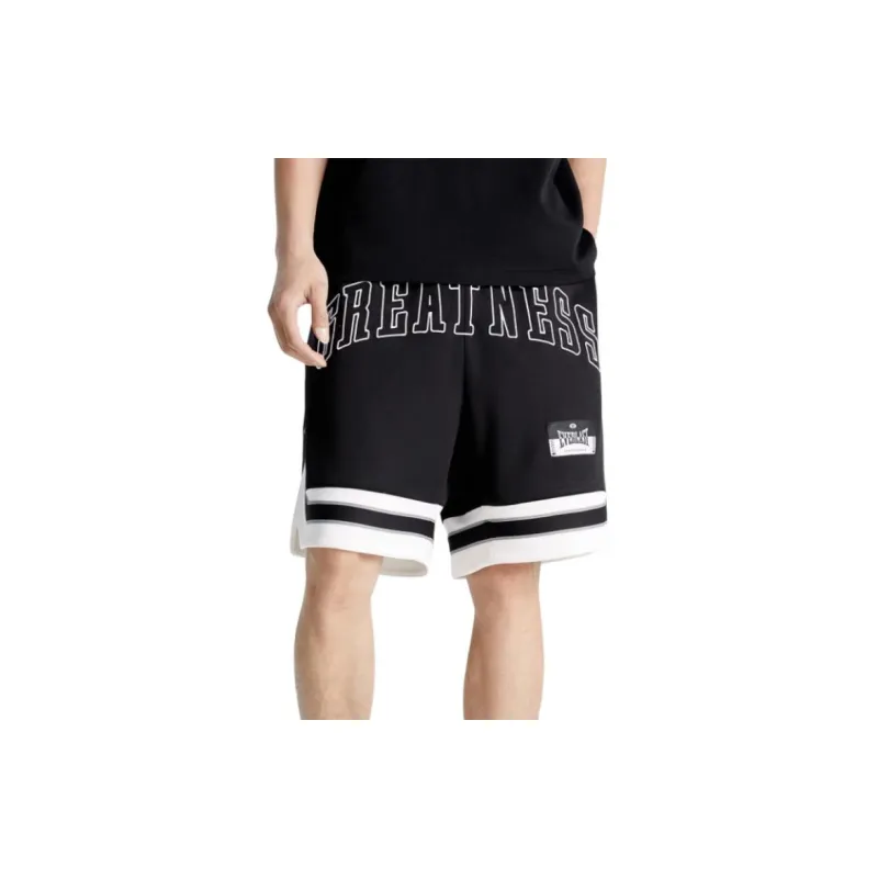 Everlast X PEACEBIRD MEN EVERLAST Casual Shorts Men Black-2