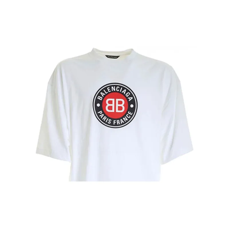 Balenciaga T Shirt Loose Fit Style Men's White-5