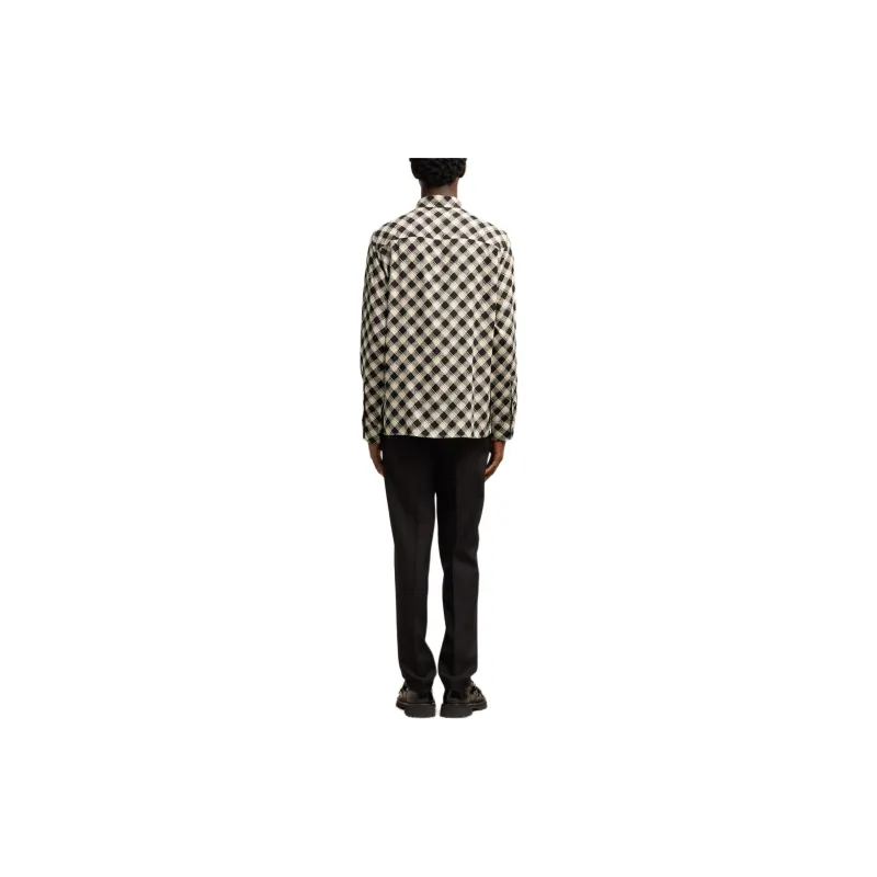 AMIPARIS Check Printed Twill Shirt-2