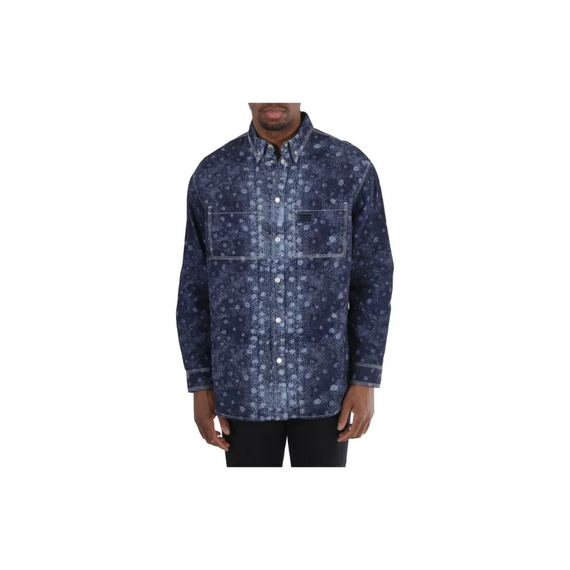 Burberry Shirts Men Dark Blue-2