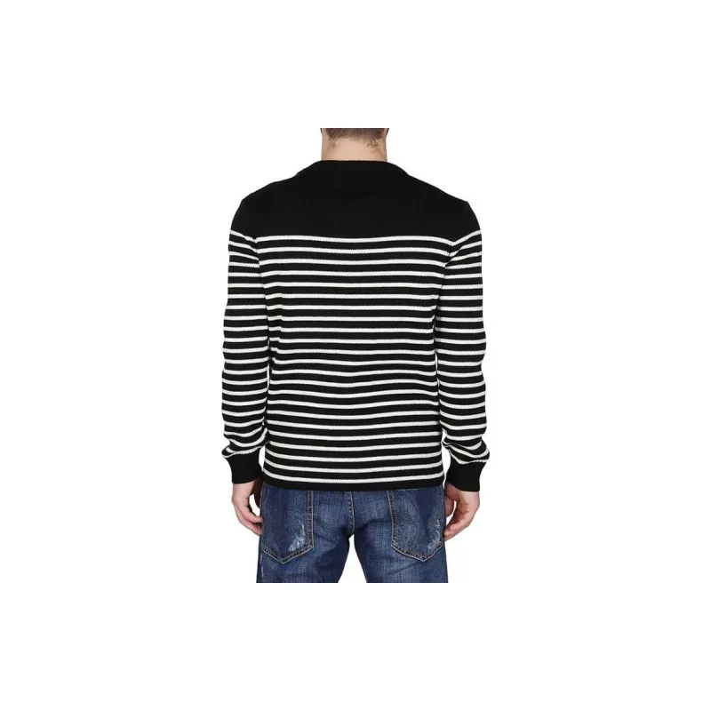 SAINT LAURENT Striped Crewneck Jumper-4