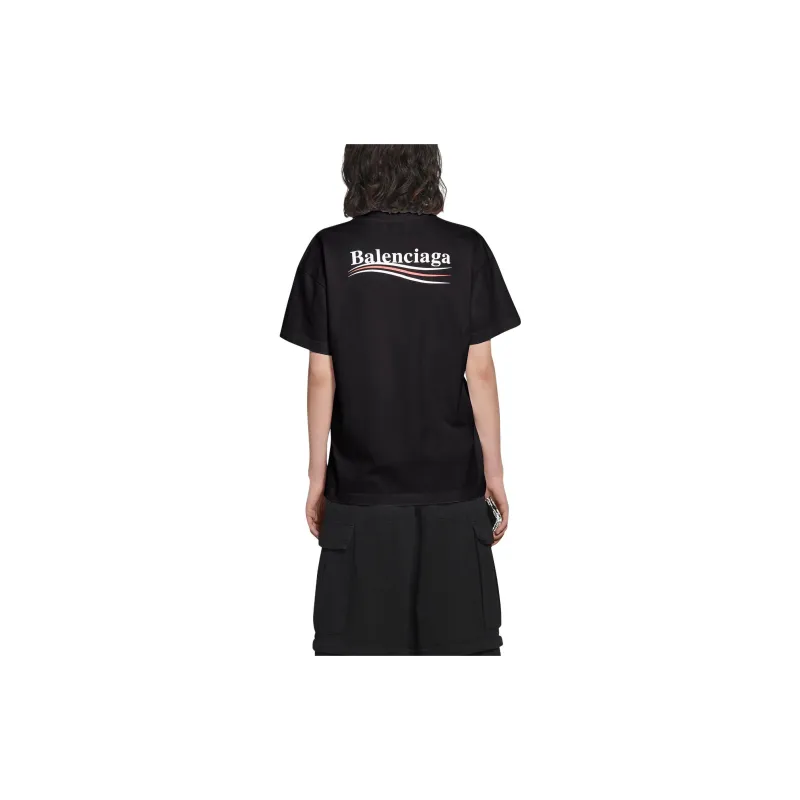 Balenciaga Political Campaign Cotton T shirt-4