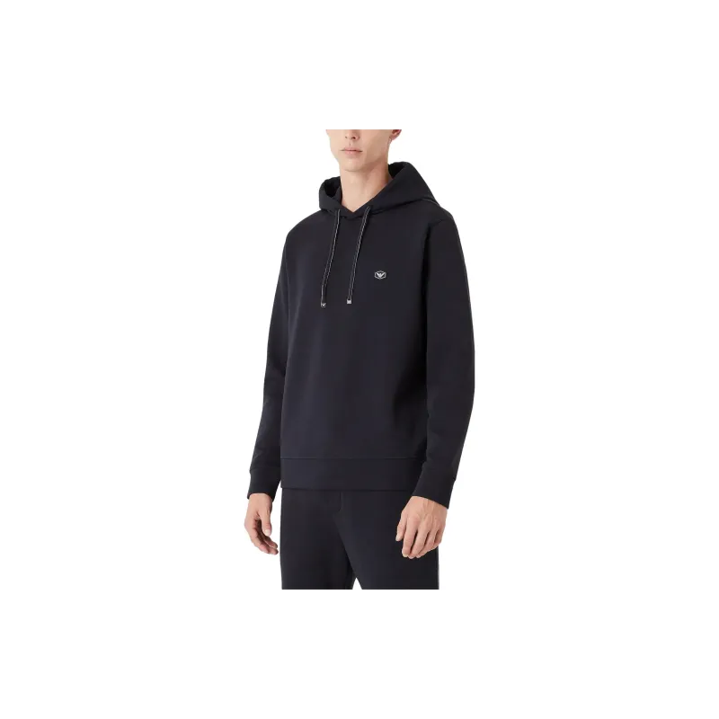 EMPORIO ARMANI Hooded Sweatshirt With Micro Logo Patch-3