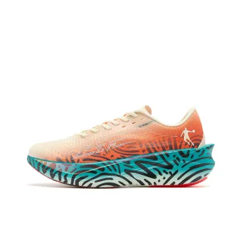 QIAODAN Flying Shadow PB4.0 Running Shoes Men Low Top Bright Orange Ultra Cyan