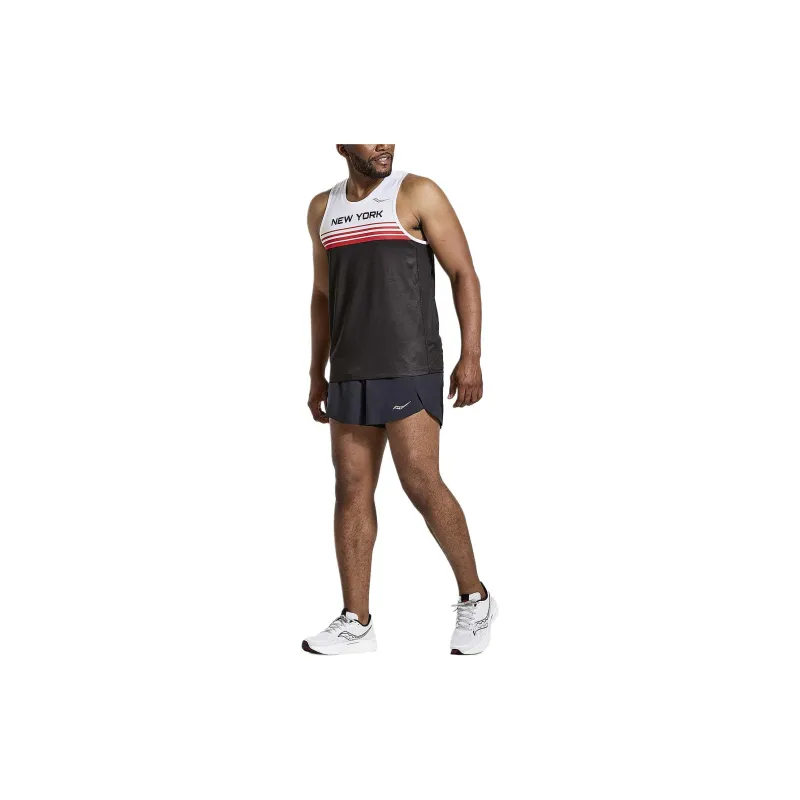 Saucony Stopwatch Tank Tops Men Black-2