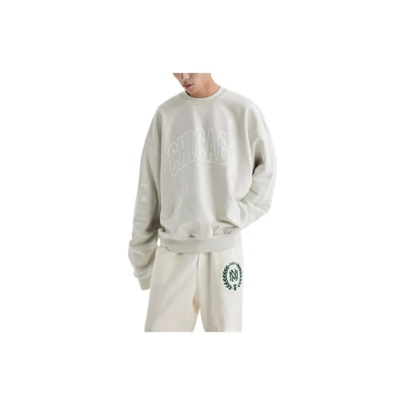 Mitchell Ness Sweatshirts Unisex Light Gray-6