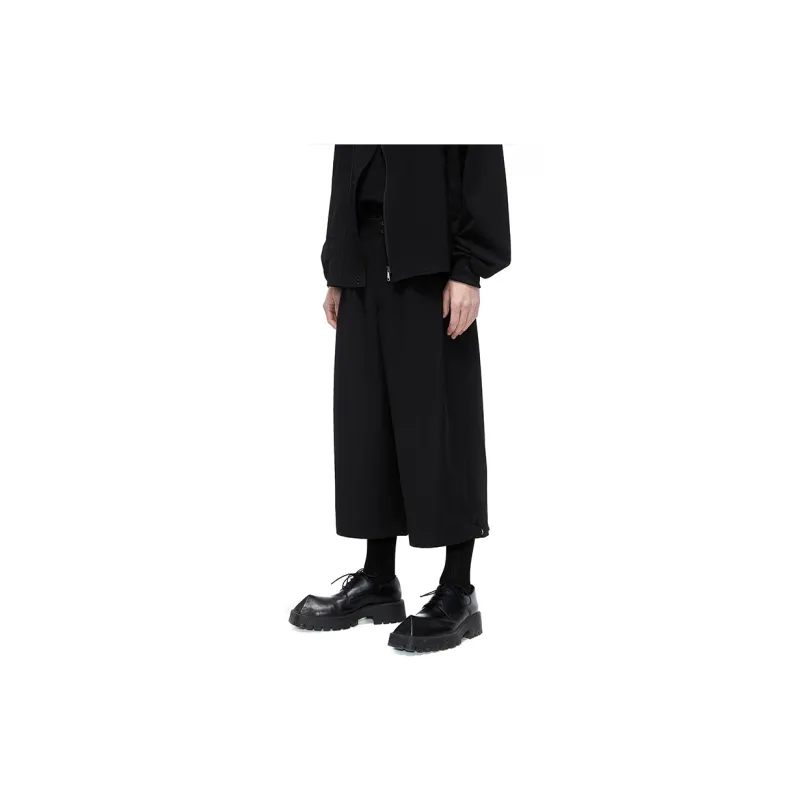 ETERNITY ITA Wide Leg Casual Pants Unisex Black-3