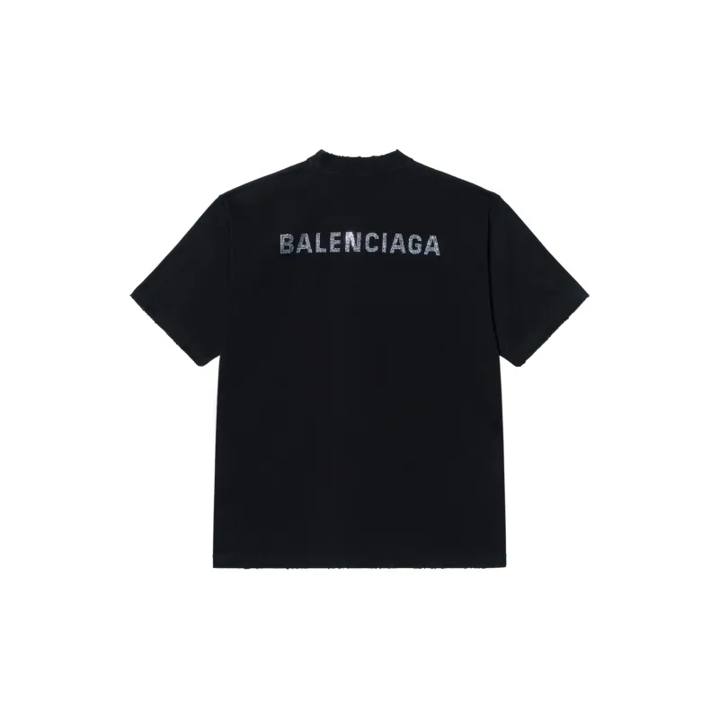 Balenciaga Crystal Logo T Shirt-1