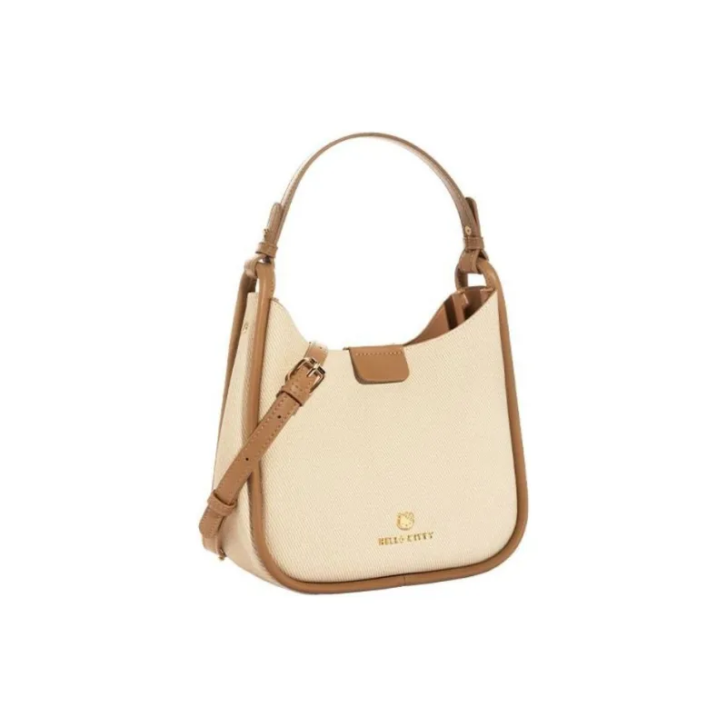 Sanrio Hello Kitty Synthetic Leather Bucket Bag, Shoulder Bag, Handbag Women's Khaki-2