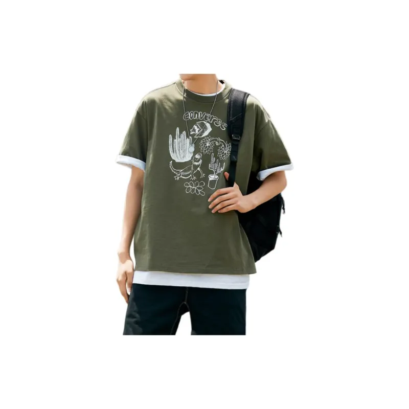Converse T Shirt Men's Army Green-3