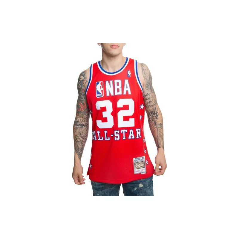 Mitchell & Ness All Star West 1988 Kareem Abdul Jabbar Swingman Jersey-5