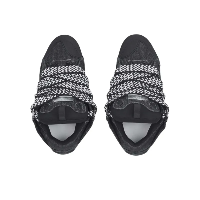 Lanvin Curb Low Top Skateboard Shoes Men's Black-3