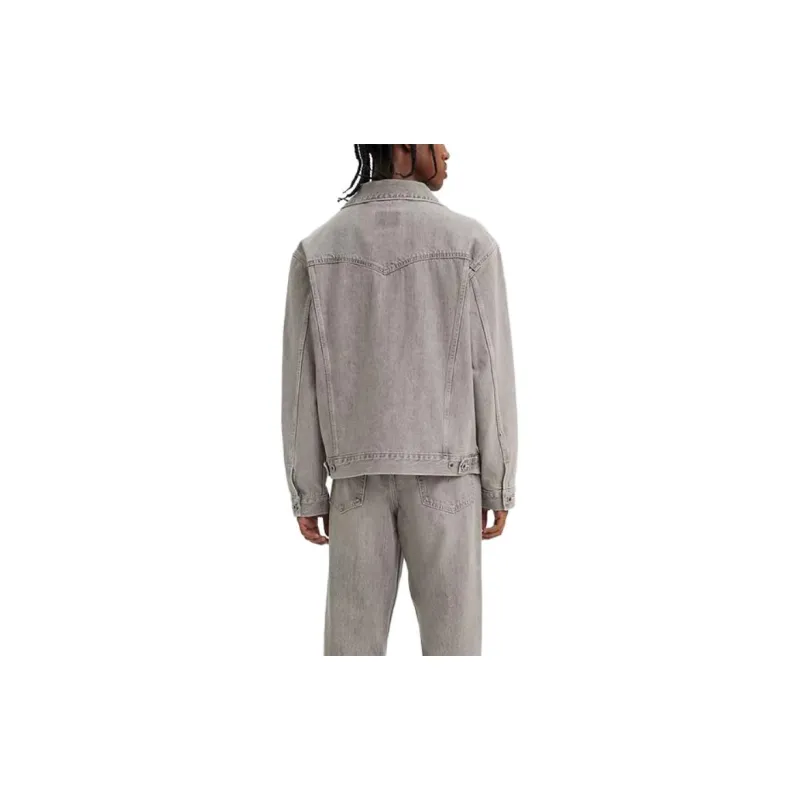 Levis Denim Jackets Men Gray-2