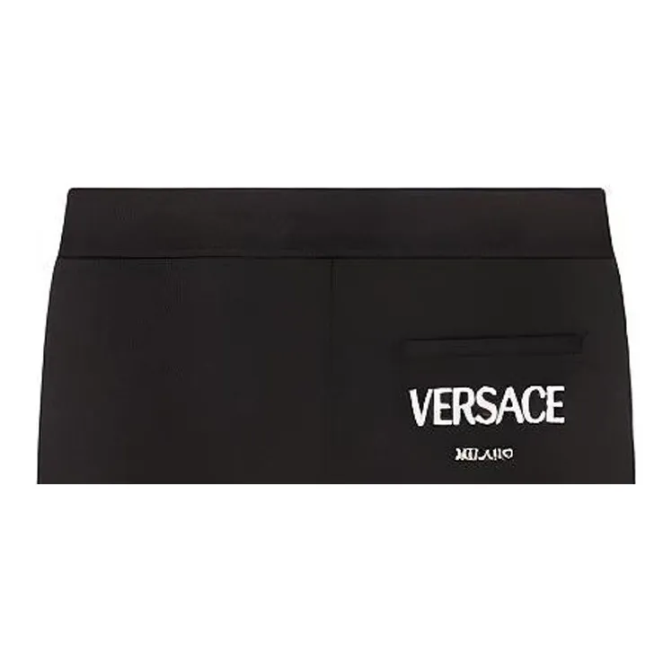 VERSACE Knitted Sweatpants Men Black-5