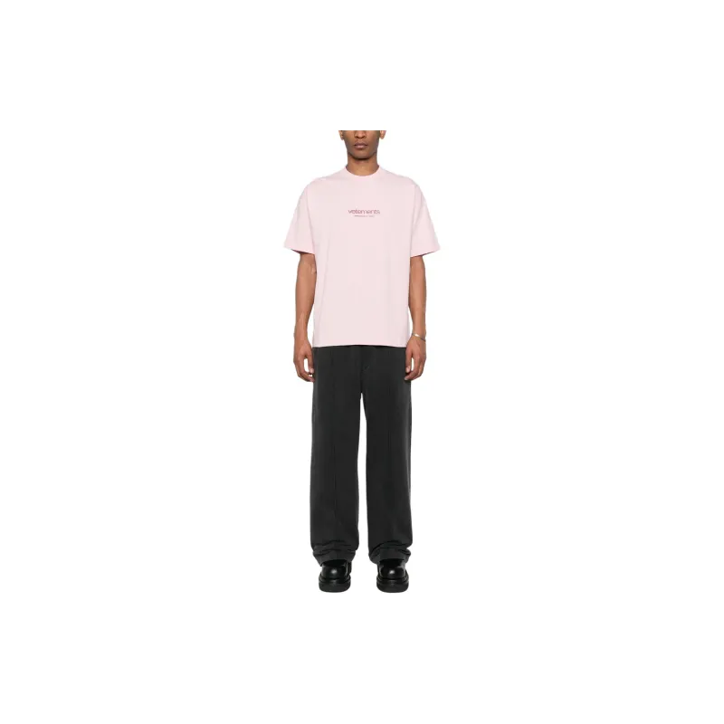 Vetements T-Shirts Men Pink-1