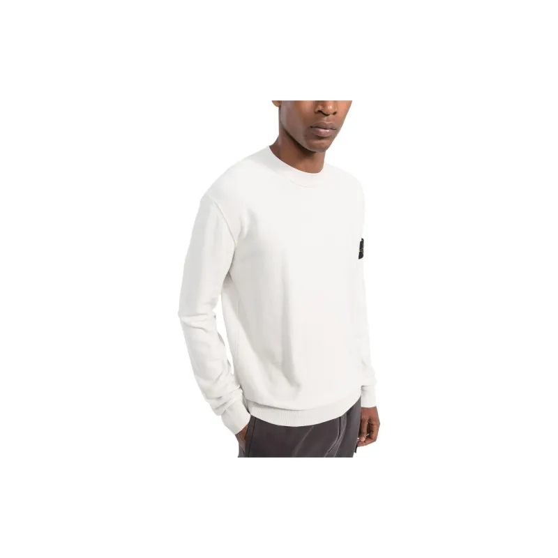 STONE ISLAND FW22 Men's Crew Neck Sweatshirt White-3