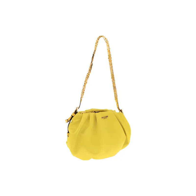 MOSCHINO Viscose Blended With Silk Handbag Shoulder Bag Women's Yellow-1