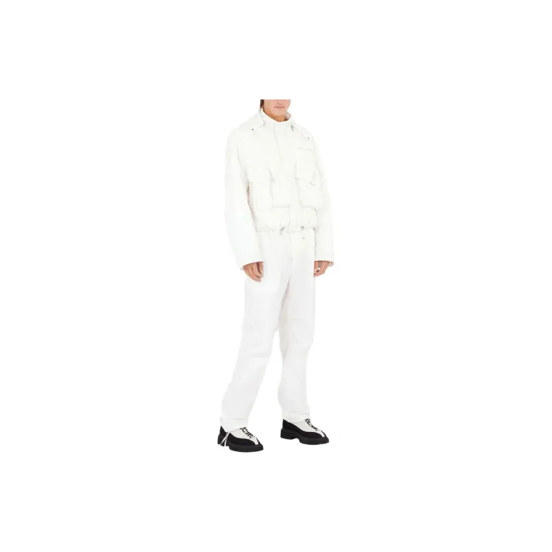 Ferragamo Knitted Sweatpants Men White-1