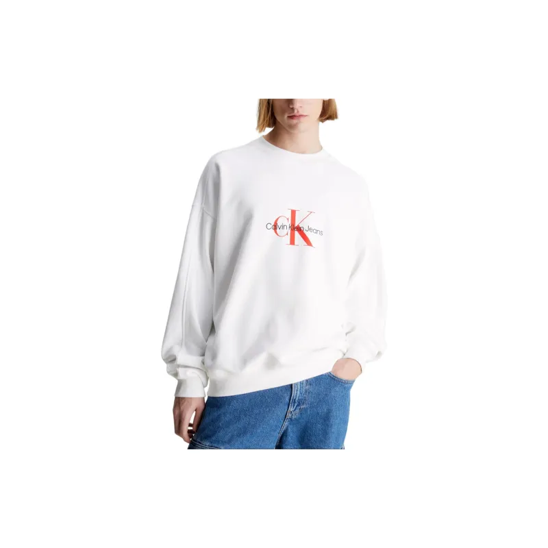 CALVIN KLEIN Sweatshirt Europe Version Men's White-2