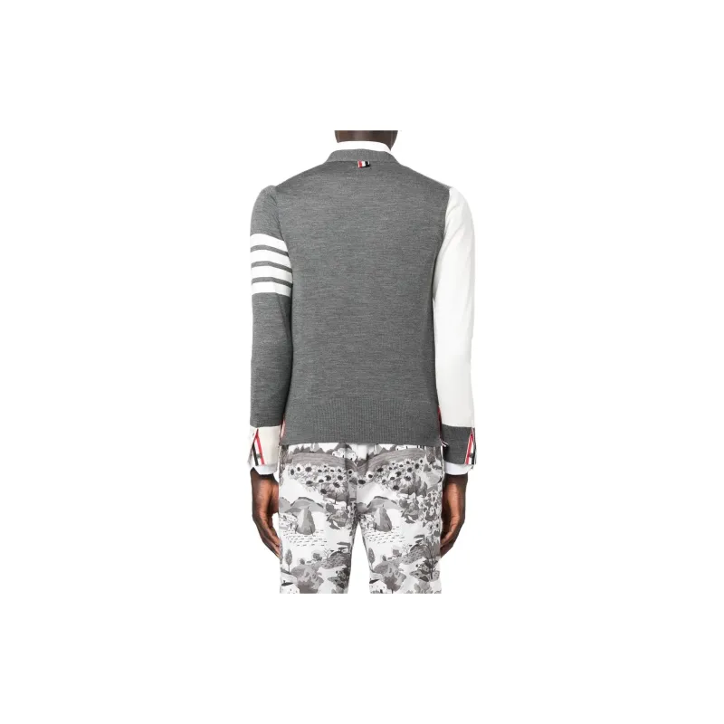 THOM BROWNE Colour Block Buttoned Cardigan-1