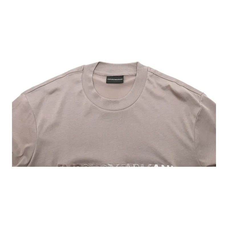 EMPORIO ARMANI SS24 T Shirt Men's Light Coffee-3