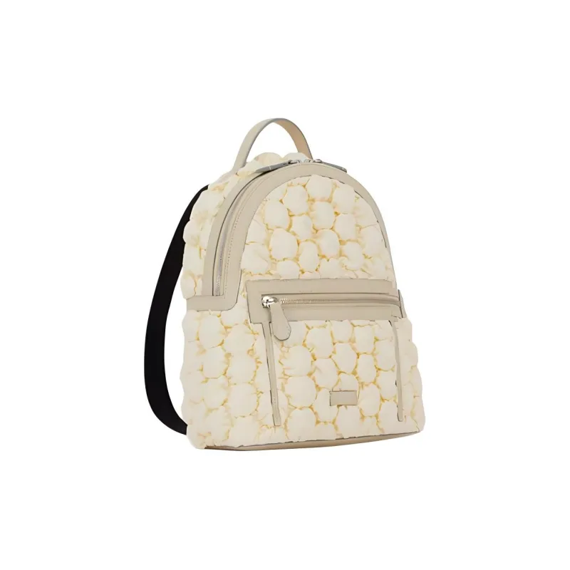 LANCEL Cow Leather Backpack Small Size Women's Cream-1