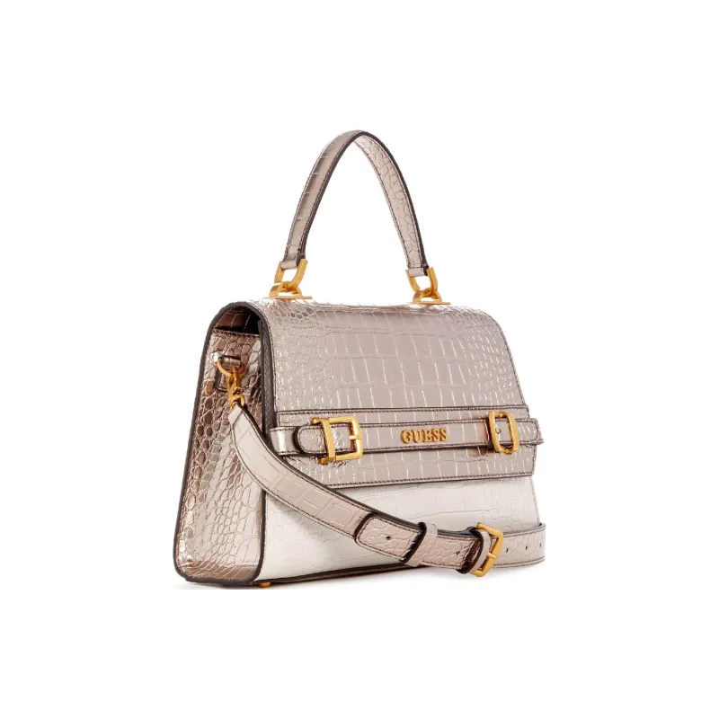 GUESS Artificial Leather Shoulder Bag Crossbody Bag Handbag Women's Metallic-1