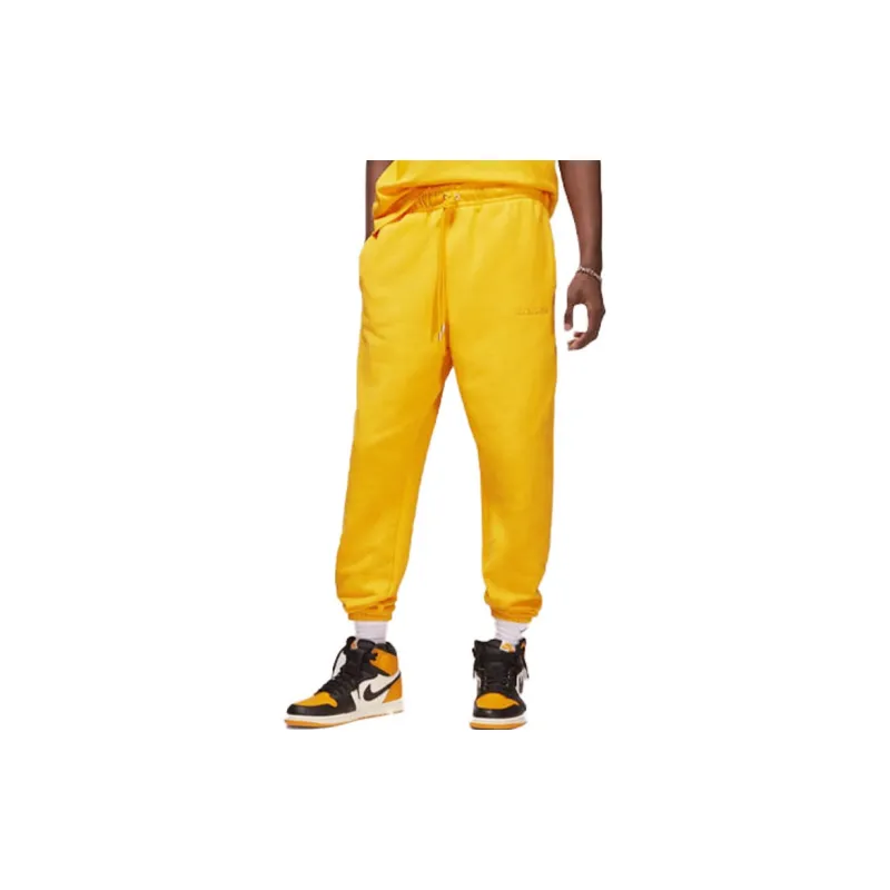 Jordan Wordmark Series Knitted Sweatpants Men Yellow-4
