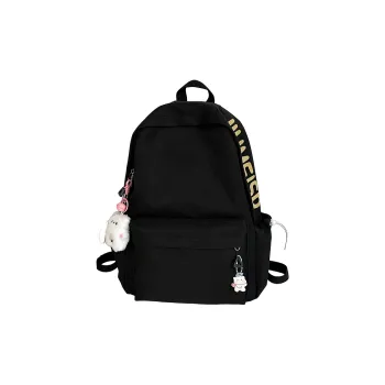 Meow In The Grass Nylon Backpack Regular Unisex Black/White/Pink/Mint Green/Yellow