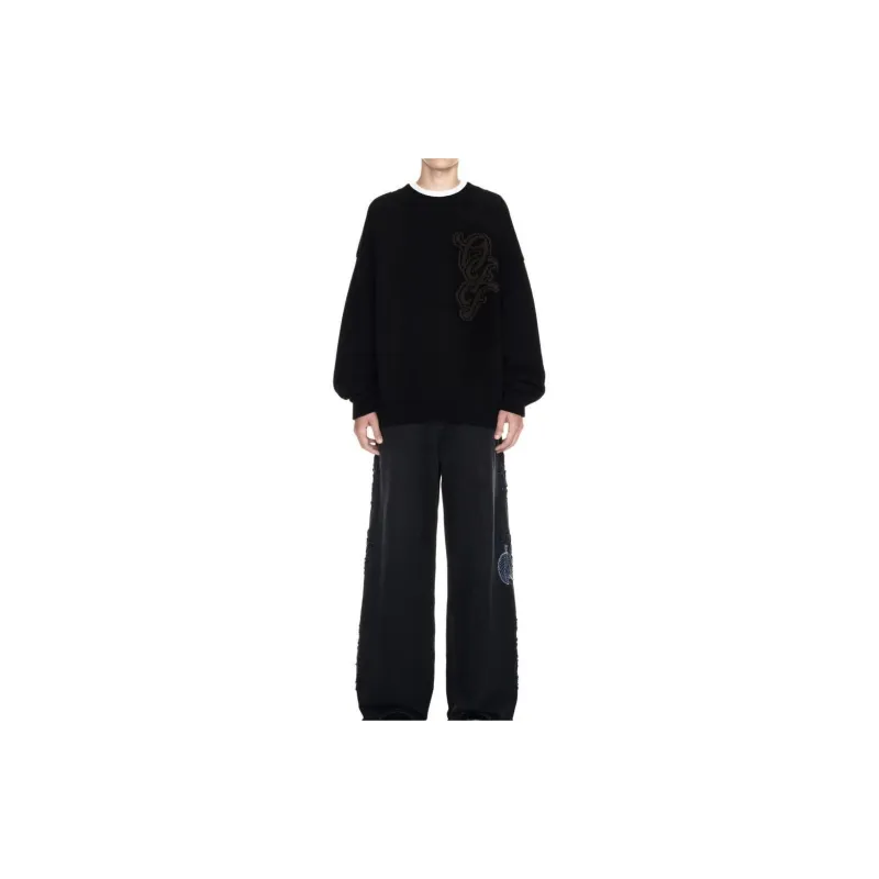 OFF WHITE NatLover Intarsia logo Jumper-1