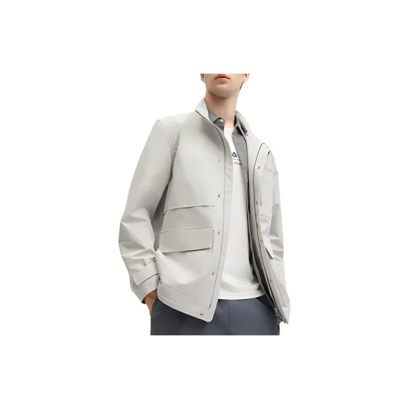 FILA Puffer Jacket Men's Mist Gray Yarn-4