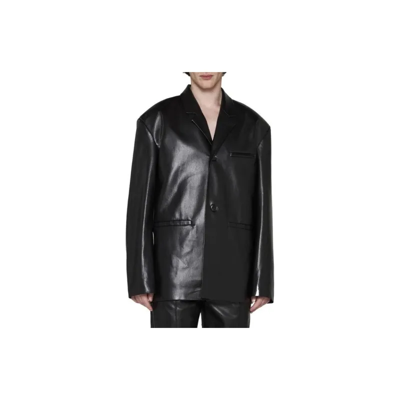 NANUSHKA Single breasted Faux leather Blazer-2