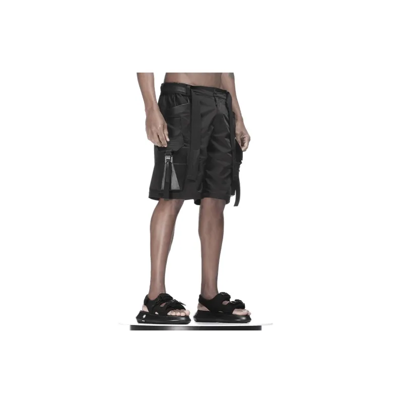 NORVINCY Urban Techwear Straight Fit Loose Fit Hip Hop Casual Shorts Men's-4