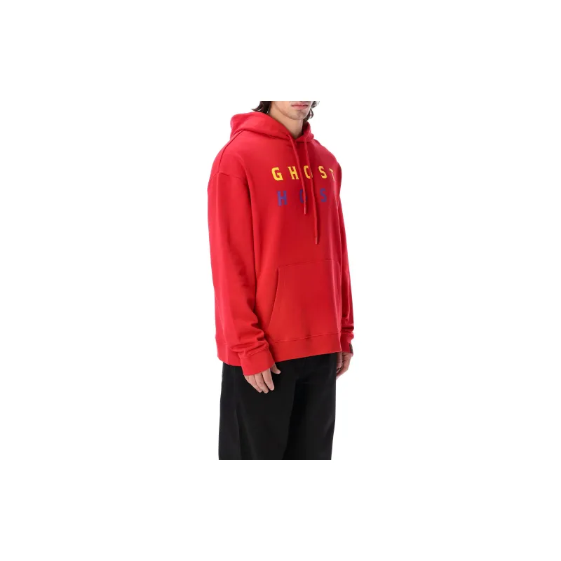 RAF SIMONS Ghost Printed Drawstring Hoodie-3