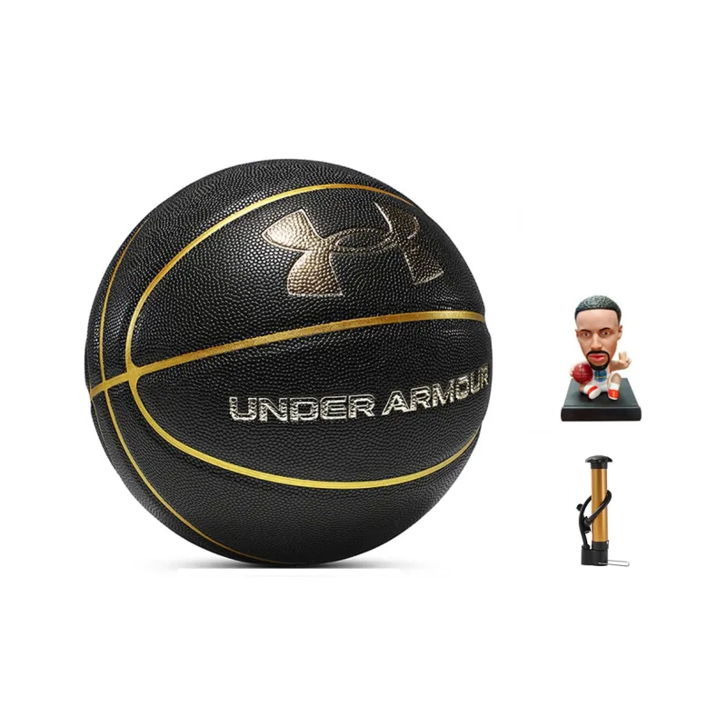 Under Armour PU Basketball Black Gold Size 7 Training Unisex-0