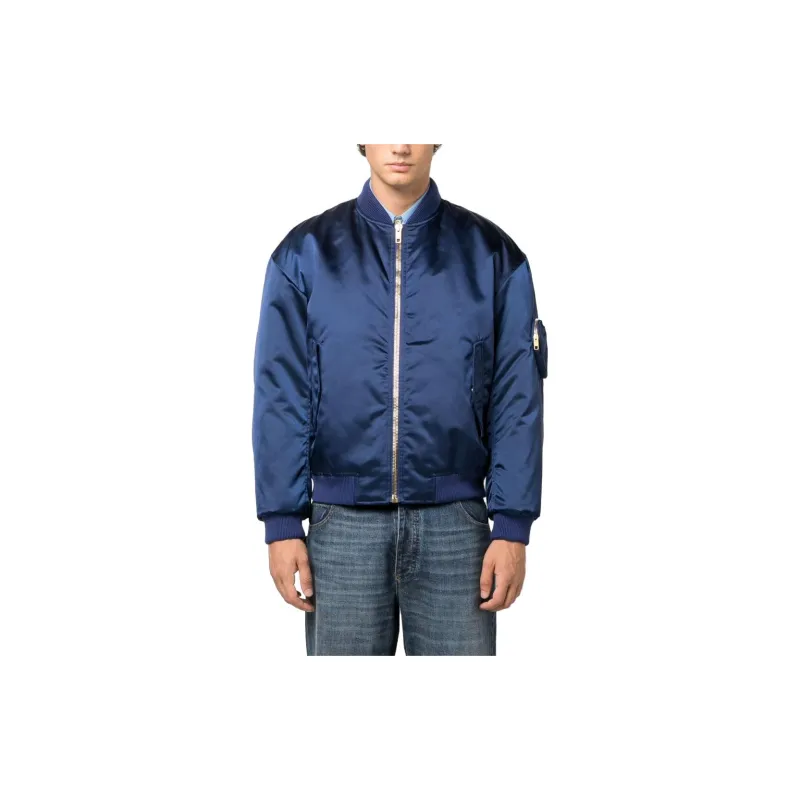 GUCCI Slogan patch Padded Bomber Jacket-2