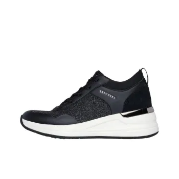Skechers Billion Anti Slip Wear Resistant Low Top Casual Shoes Women's Black