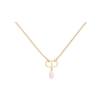 DIOR Metal Necklaces Unisex Pink