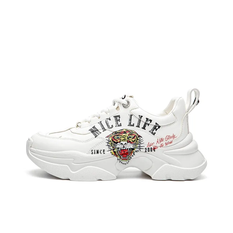 Ed Hardy ACC Cushioned Slip-Resistant Abrasion-Resistant Low-Top Chunky Sneakers Unisex-5