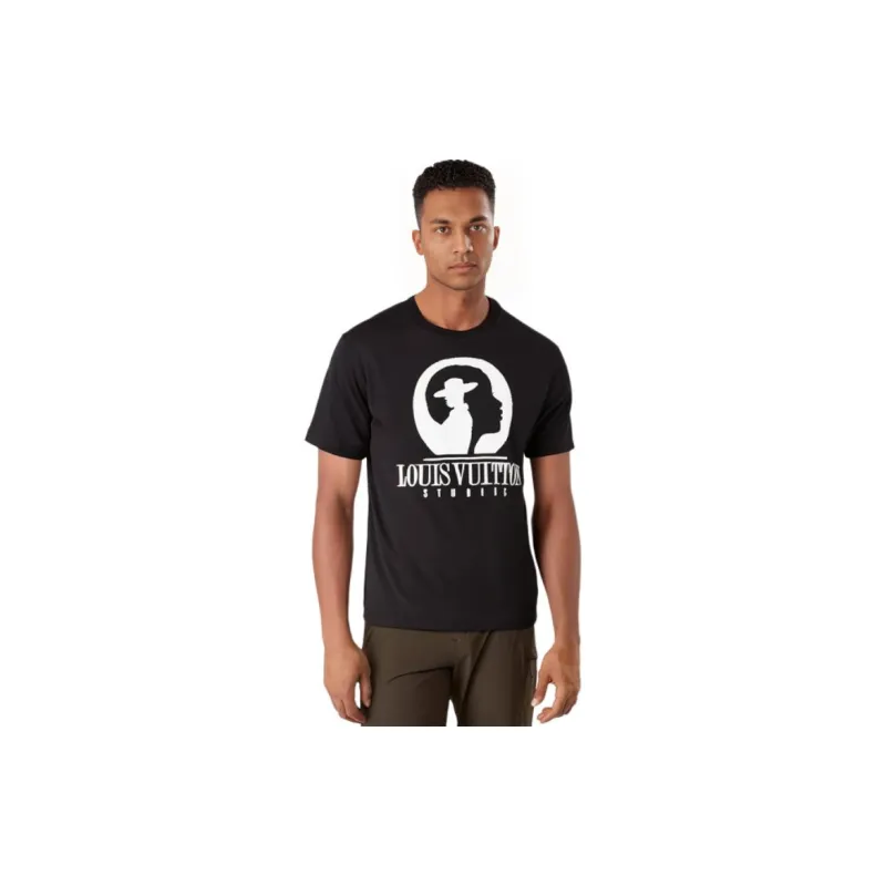 Lv Short Sleeved Cotton Intarsia Crewneck-5