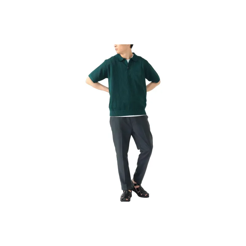 Beams Polo Shirts Men Dark Green-3