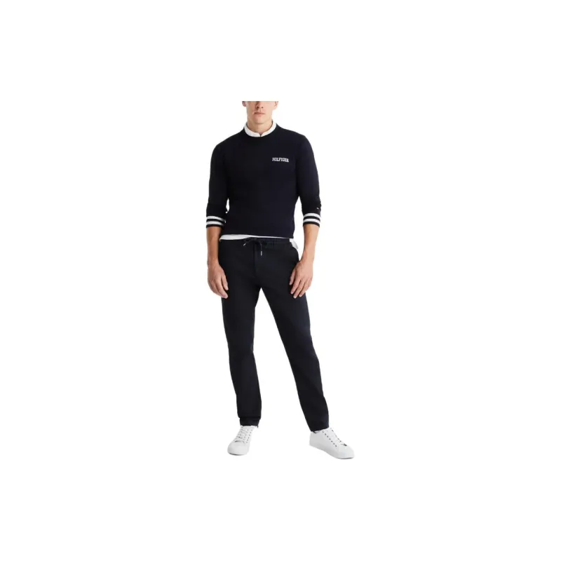 Tommy Hilfiger Chelsea Drawstring Chino Casual Pants Men's Black-1