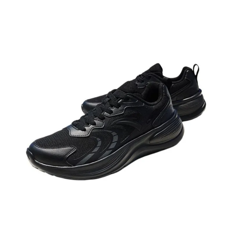 Anta Speeding Cushioned Slip Resistant Abrasion Resistant Low Top Running Shoes Men's Black-2