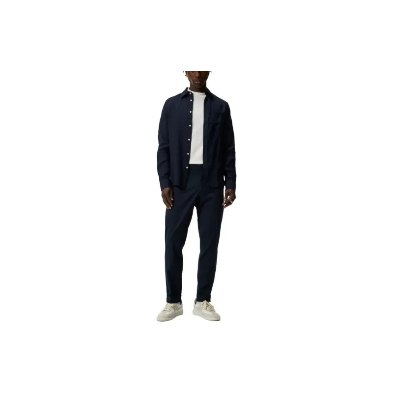 J.Lindeberg Grant Linen Stretch Pants Casual Pants Men's Marine Blue-1