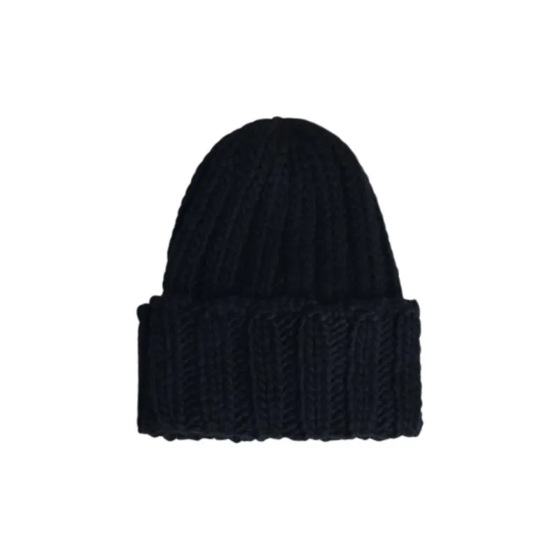 WOOLRICH Logo Patch Turn Up Hem Beanie-1