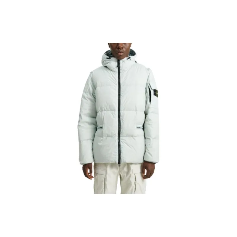 STONE ISLAND Down Jacket Winter Men's Pearl Gray-1