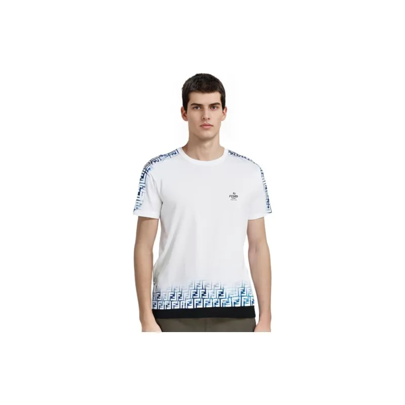 FENDI T Shirts Men White-4