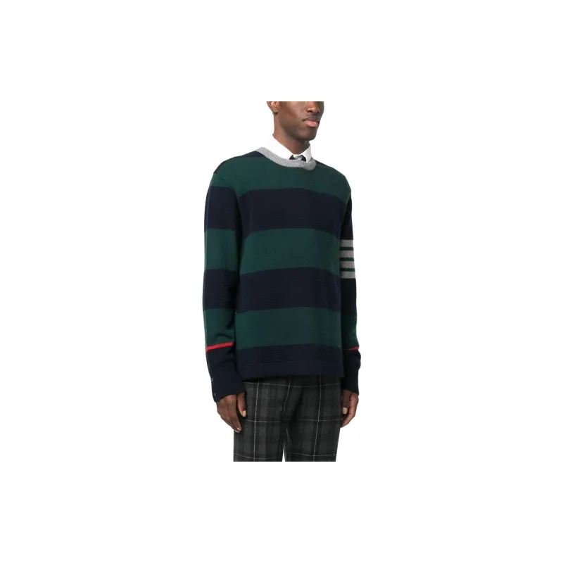 THOM BROWNE Rugby Jacquard Striped Pullover-2