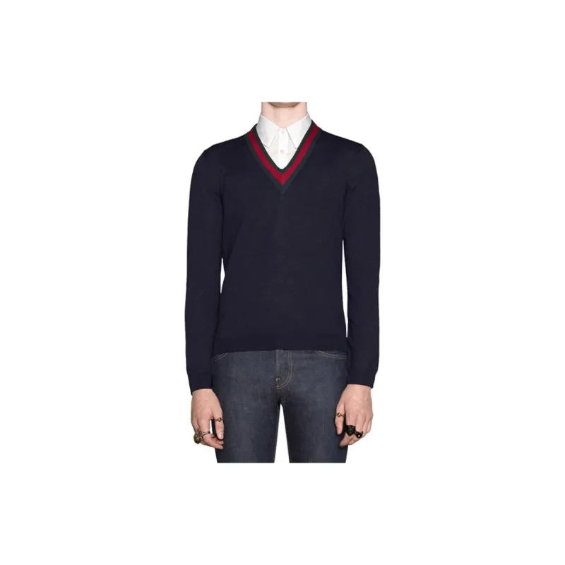 GUCCI Sweaters Men Navy Blue-2