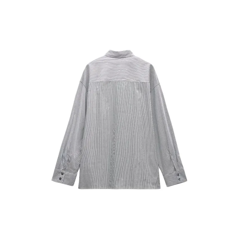 ZARA ZW Series Shirt Women's White/Green-1